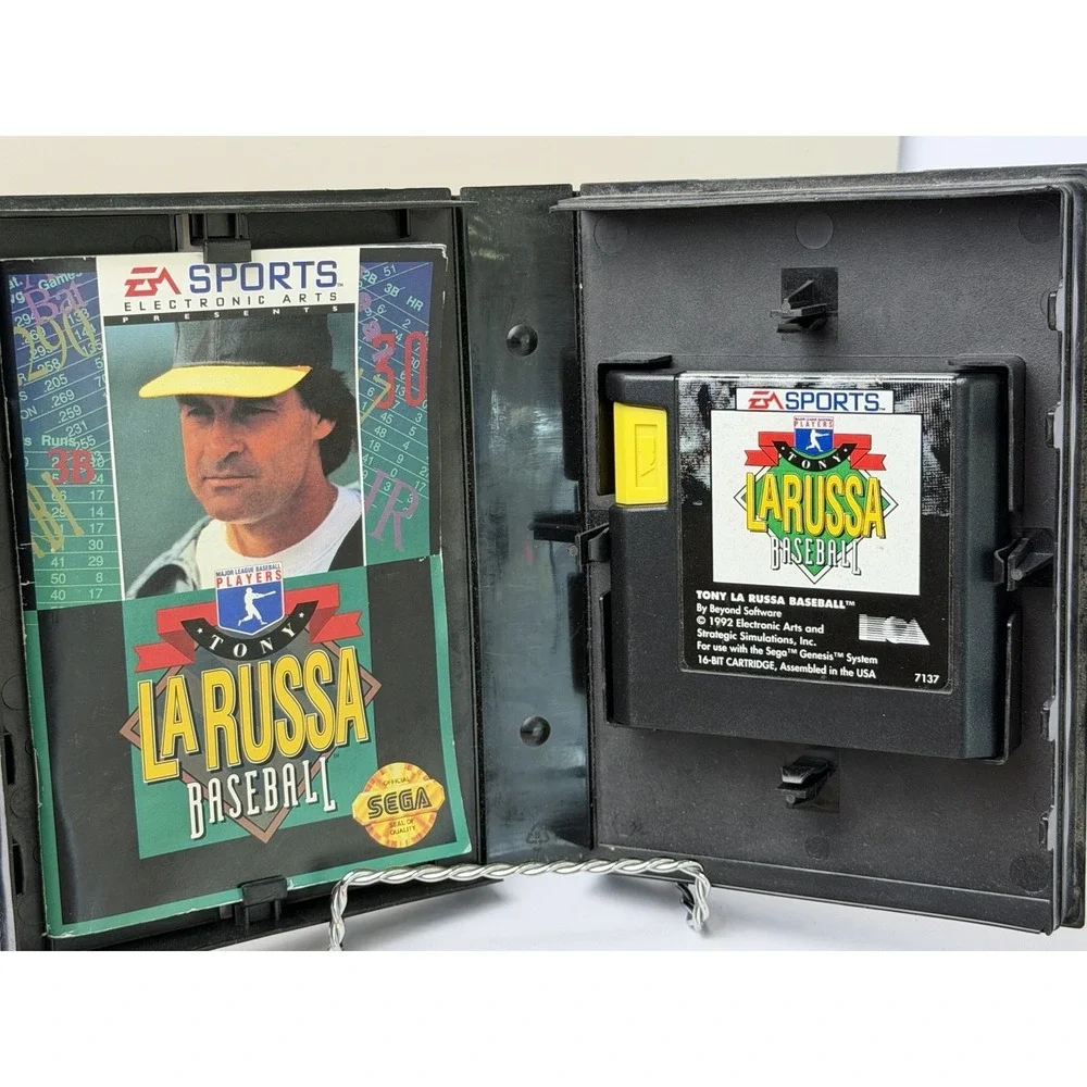 Tony La Russa Baseball - Sega Genesis 1993 - Complete with Box, Cards and Manual